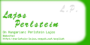 lajos perlstein business card